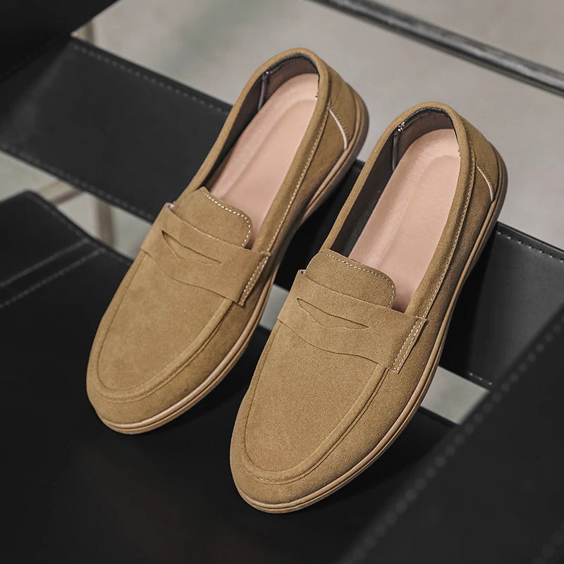 Mäns Slip On Loafers Preppy Stil 2