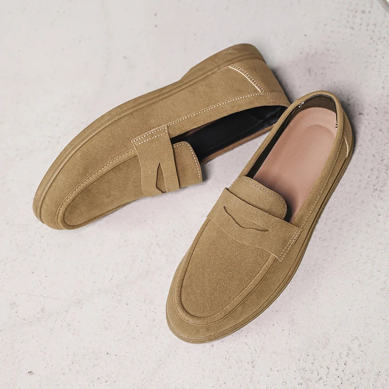 Mäns Slip On Loafers Preppy Stil 3