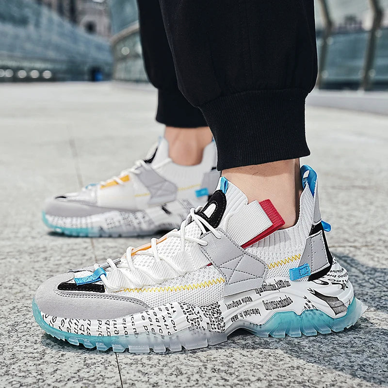 Mäns Sneakers Urban Stil Med Tjock Sula 1