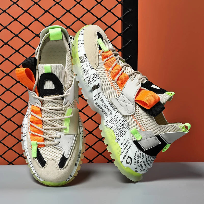 Mäns Sneakers Urban Stil Med Tjock Sula 2