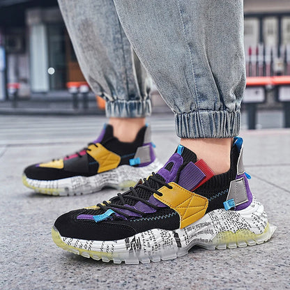 Mäns Sneakers Urban Stil Med Tjock Sula 3