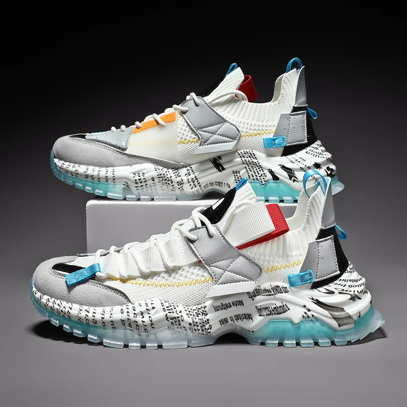 Mäns Sneakers Urban Stil Med Tjock Sula 4