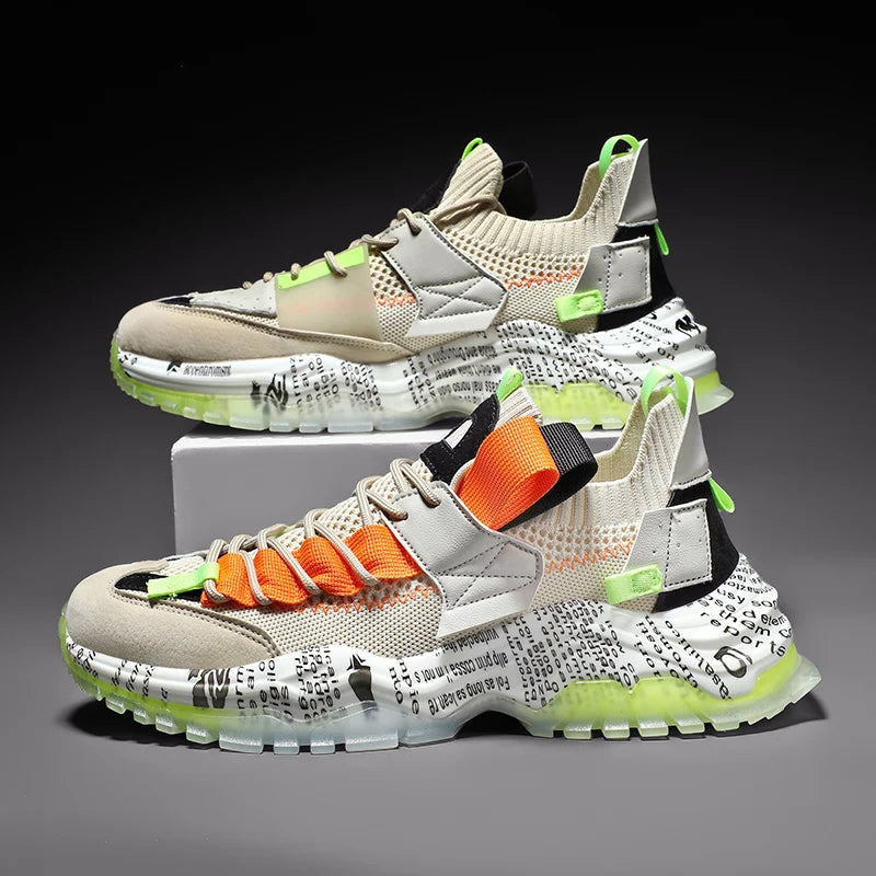 Mäns Sneakers Urban Stil Med Tjock Sula 5