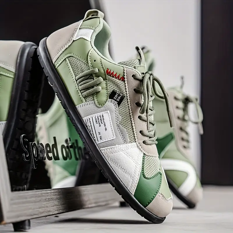 Mäns Sneakers med Färgblock och Lagersömsdesign 2