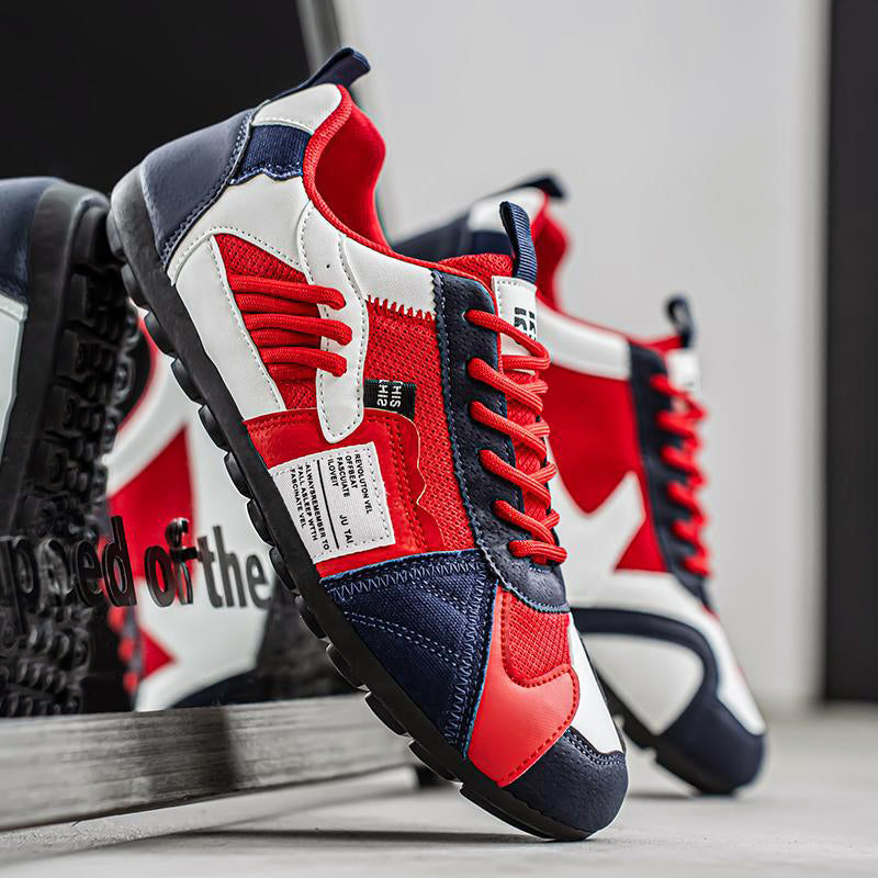 Mäns Sneakers med Färgblock och Lagersömsdesign 3