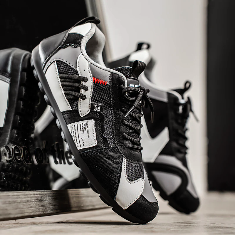 Mäns Sneakers med Färgblock och Lagersömsdesign 4
