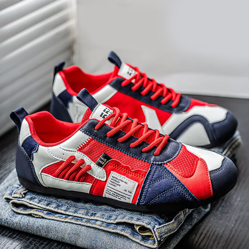 Mäns Sneakers med Färgblock och Lagersömsdesign 7