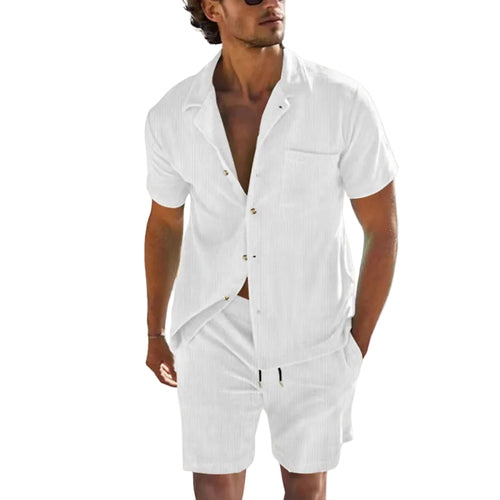 Mäns Sommar Set Avslappnad Stil 0