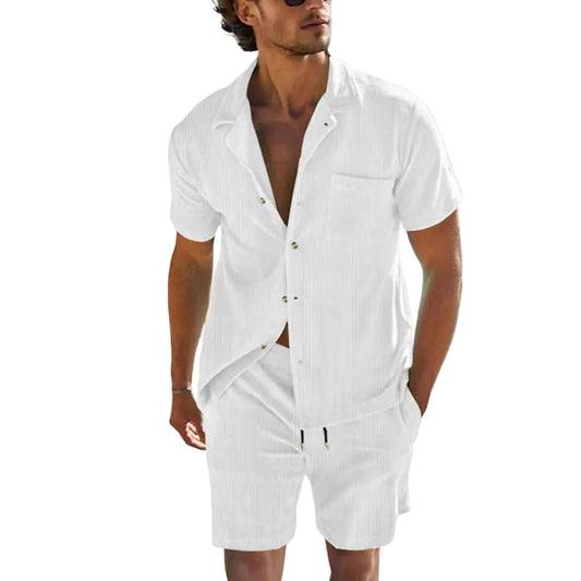 Mäns Sommar Set Avslappnad Stil 0