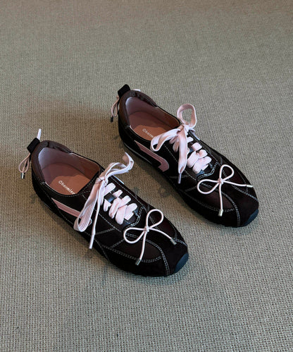 Mäns Splicing Flat Skor Snörning 1