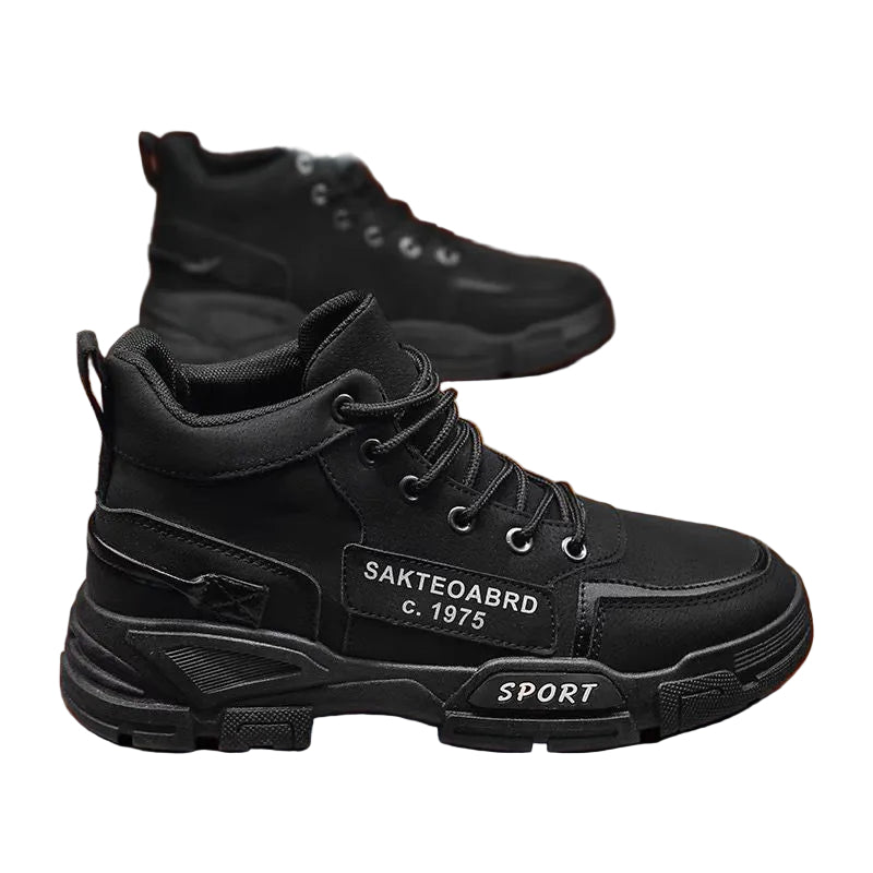 Mäns Sportiga High-Top Sneakers 0