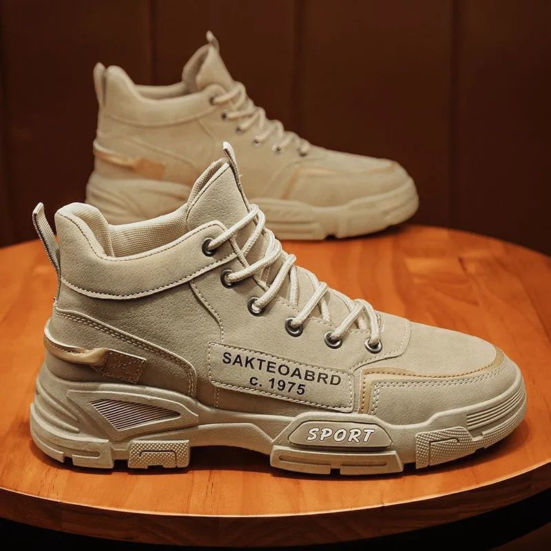 Mäns Sportiga High-Top Sneakers 1