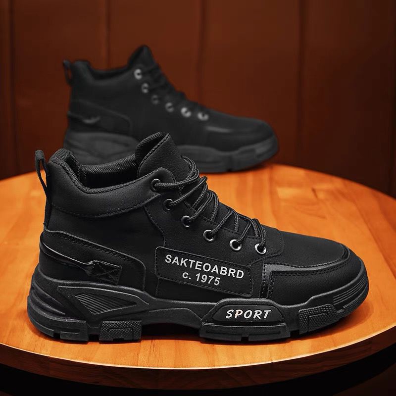 Mäns Sportiga High-Top Sneakers 2
