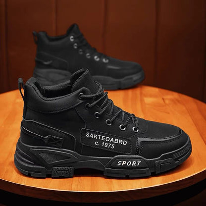 Mäns Sportiga High-Top Sneakers 2
