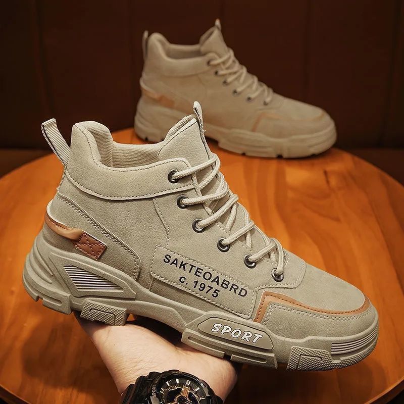 Mäns Sportiga High-Top Sneakers 3