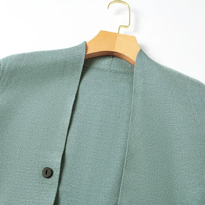 Mäns Stickad Cardigan med Modern Knäppning 4