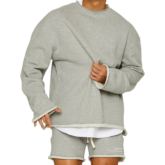 Mäns Sweatshirt Trendig Runda Hals 0