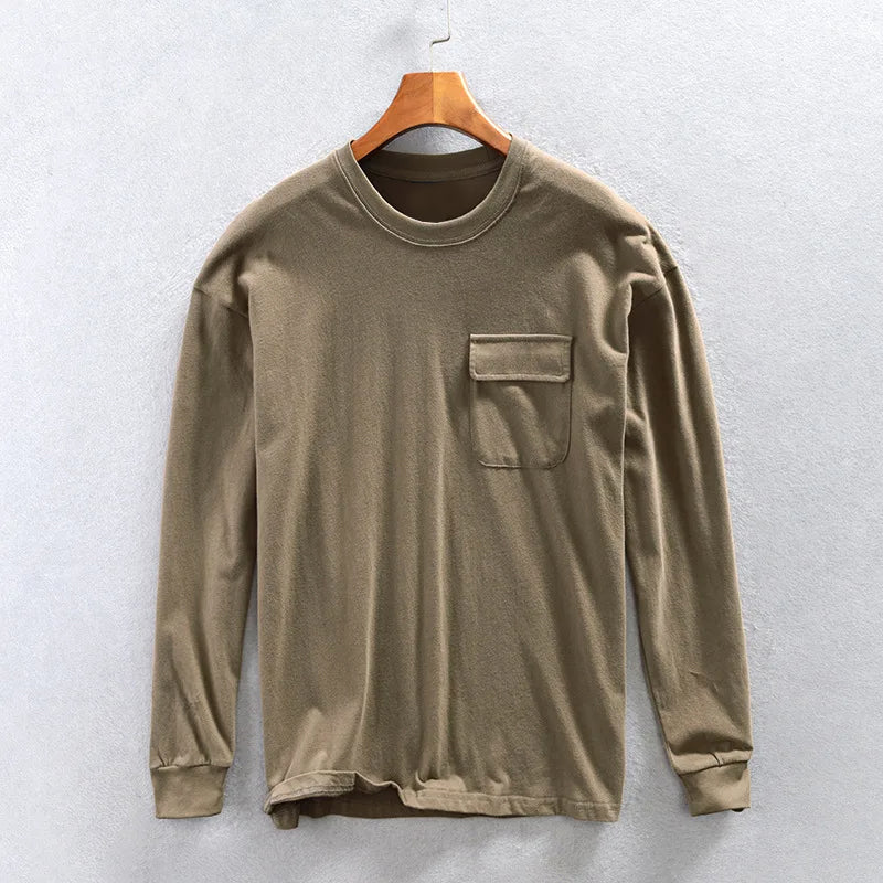 Mäns Sweatshirt med Bröstficka Avslappnad Stil 2
