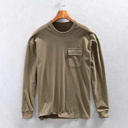 Mäns Sweatshirt med Bröstficka Avslappnad Stil 2