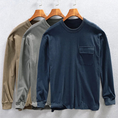 Mäns Sweatshirt med Bröstficka Avslappnad Stil 3