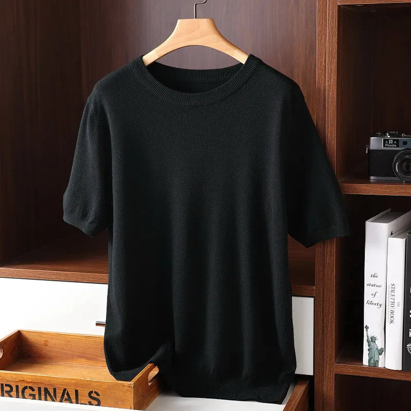 Mäns T-shirt med Rund Hals 6