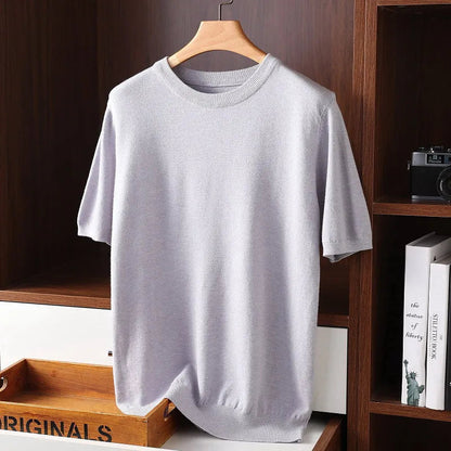 Mäns T-shirt med Rund Hals 7