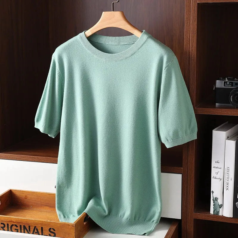 Mäns T-shirt med Rund Hals 8