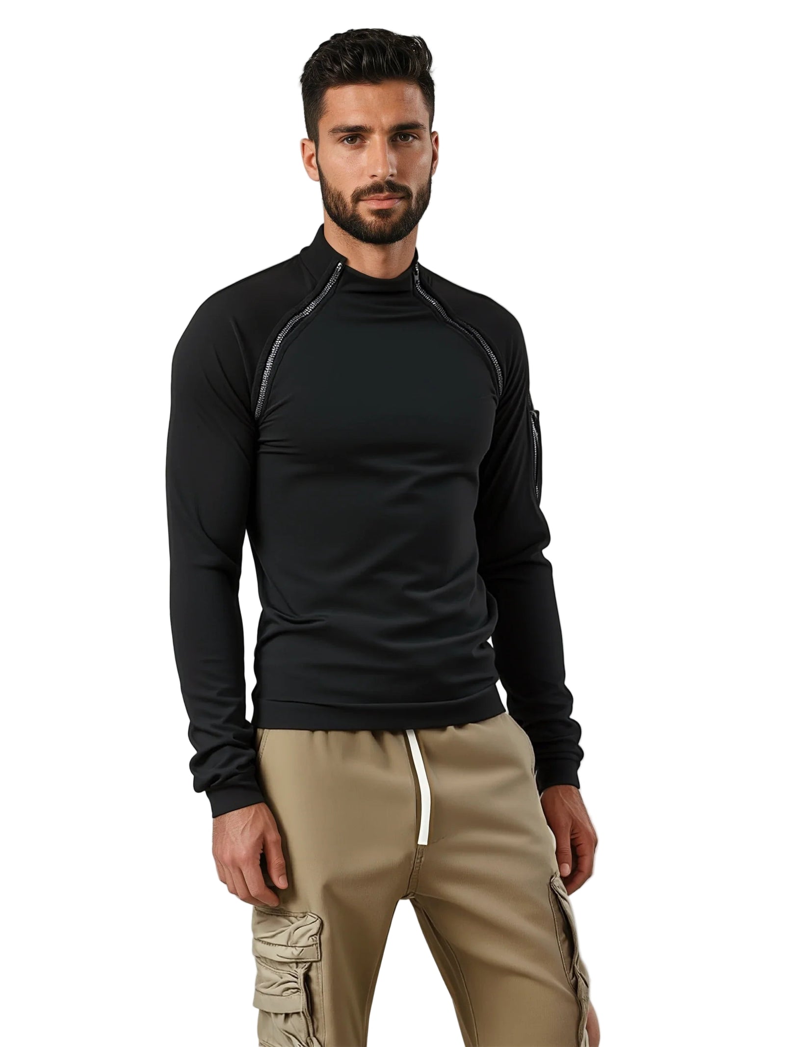 Mäns Taktisk Utomhuströja Fleecefodrad 0st 