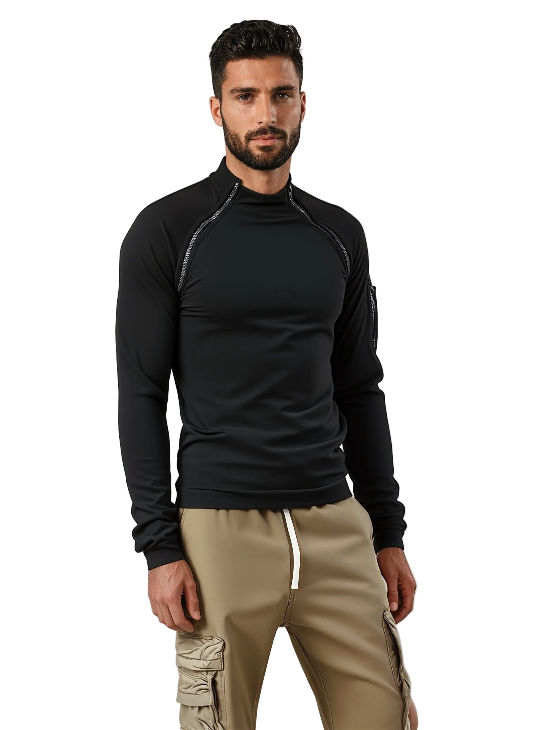 Mäns Taktisk Utomhuströja Fleecefodrad 0st 