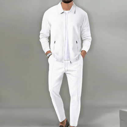 Mäns Träningsoverall Med Zip-Jacka Modern Stil 1