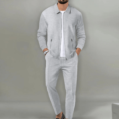 Mäns Träningsoverall Med Zip-Jacka Modern Stil 3