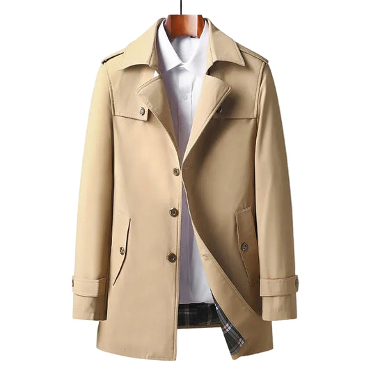 Mäns Trenchcoat Modern Klassisk Stil 0
