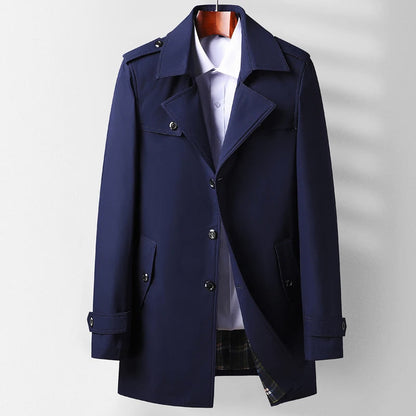 Mäns Trenchcoat Modern Klassisk Stil 2