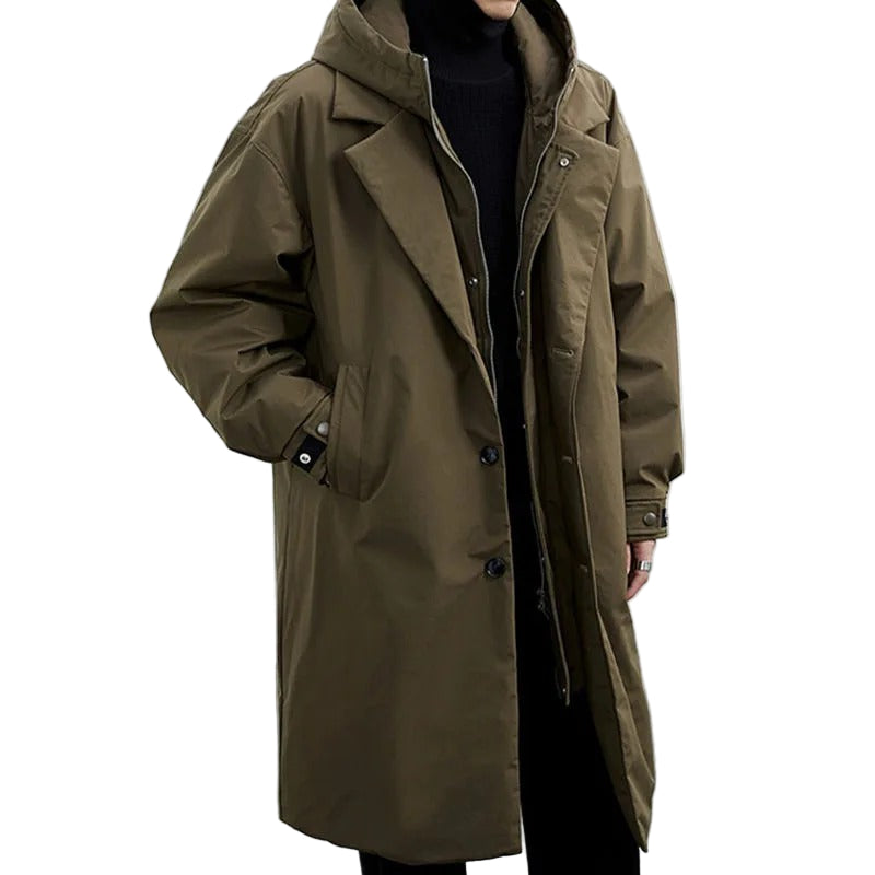 Mäns Trenchcoat Puffer Design 0