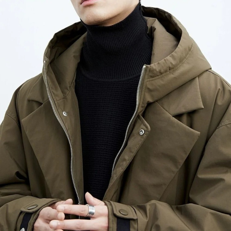 Mäns Trenchcoat Puffer Design 1