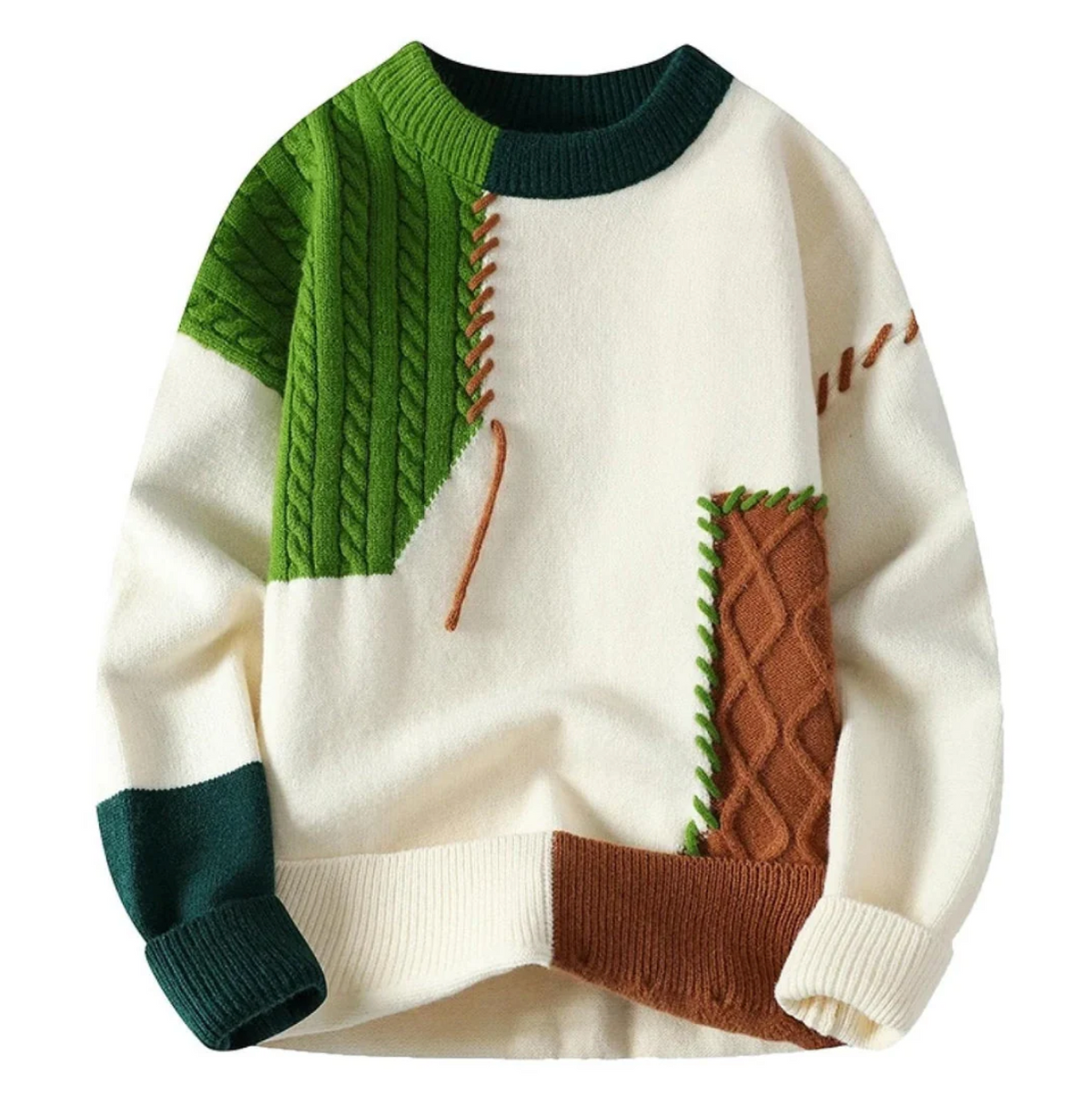 Mäns Tröja i Patchworkstil 2