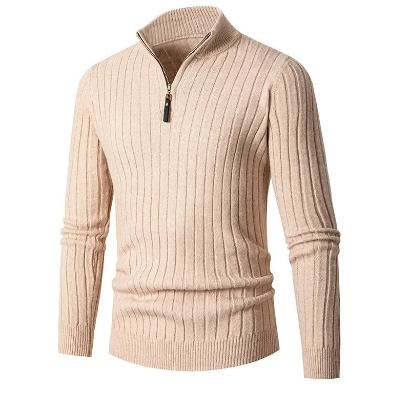 Mäns Tröja med Halv Dragkedja Modern Stil 8
