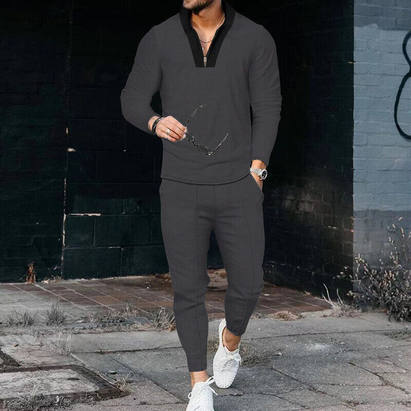 Mäns Tvådelad Outfit Casual Stil 4