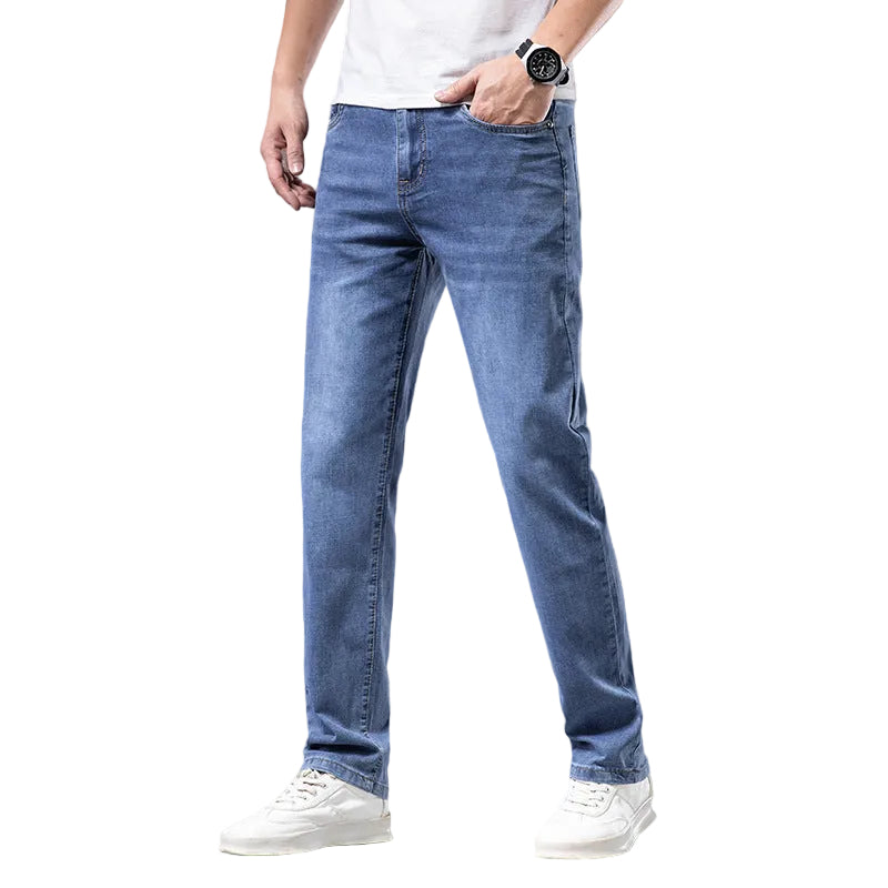 Mäns Urban Comfort Jeans Hög Midja 0