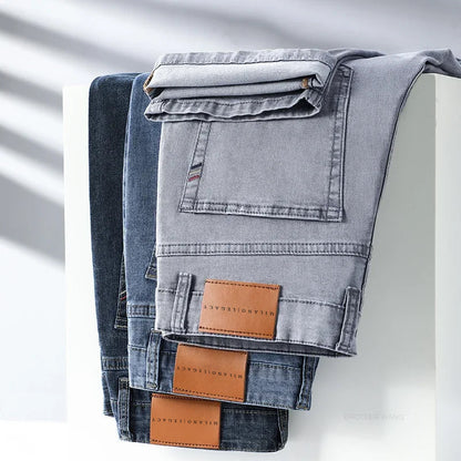 Mäns Urban Comfort Jeans Hög Midja 1