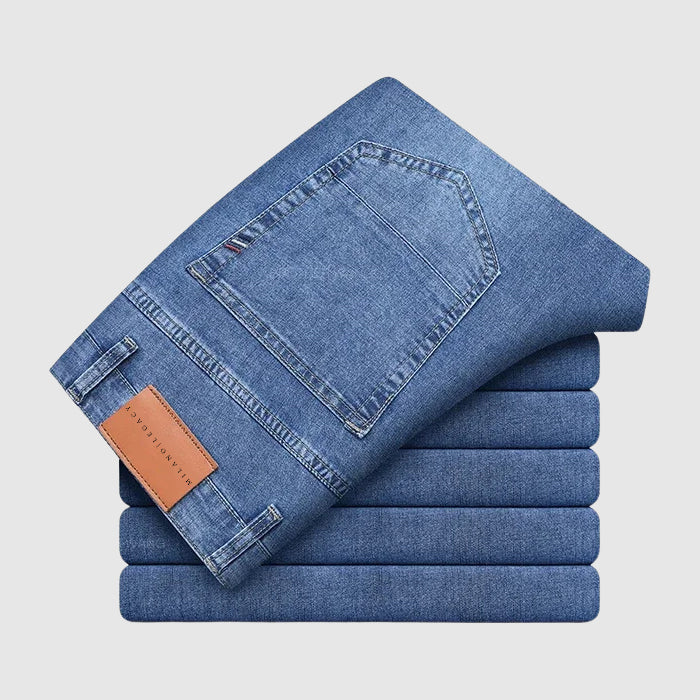Mäns Urban Comfort Jeans Hög Midja 6