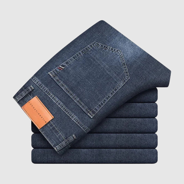 Mäns Urban Comfort Jeans Hög Midja 7