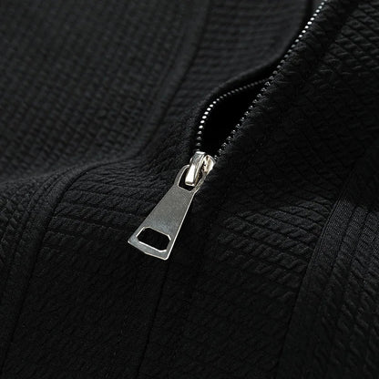 Mäns Zip-Up Cardigan Avslappnad Passform 1