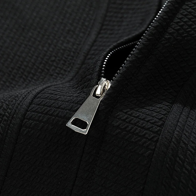 Mäns Zip-Up Cardigan Avslappnad Passform 1
