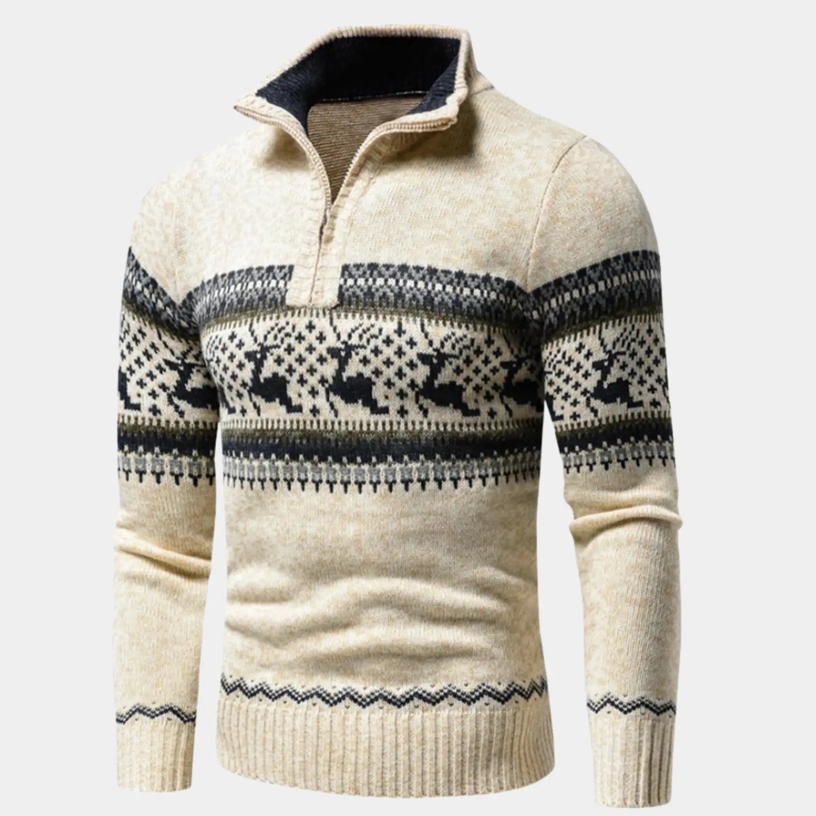 Mäns Zip-up Skjorta Minimalistisk Skandinavisk Design 2