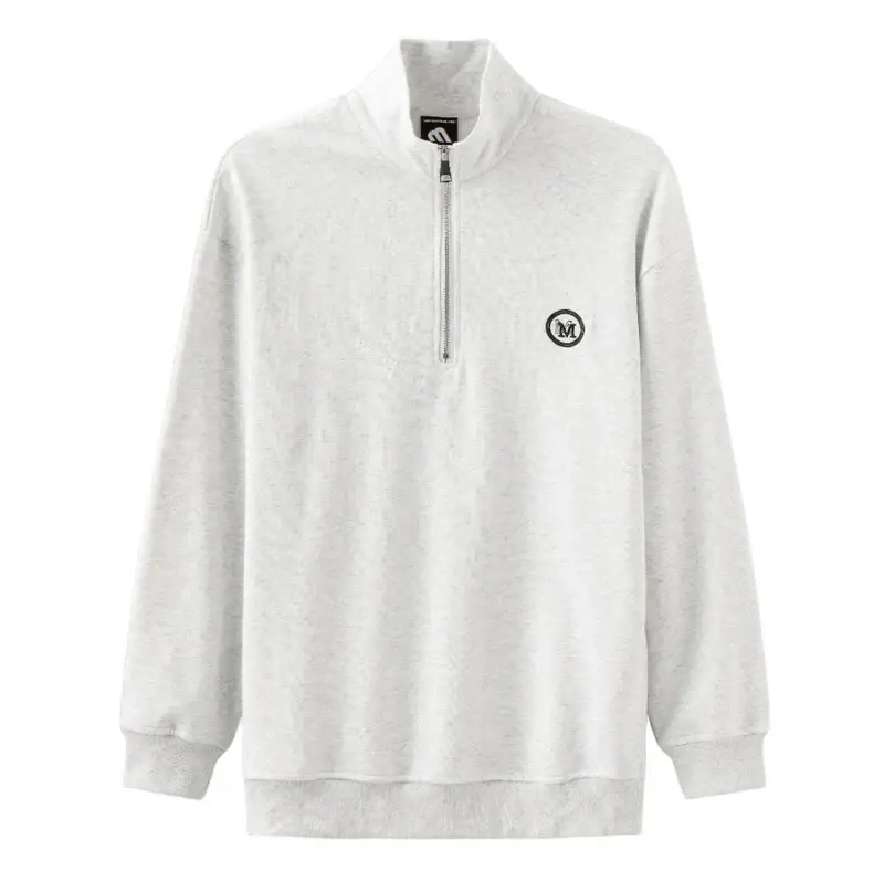 Mäns Zip Up Tröja Med Stilren Design 1