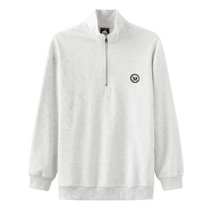 Mäns Zip Up Tröja Med Stilren Design 1