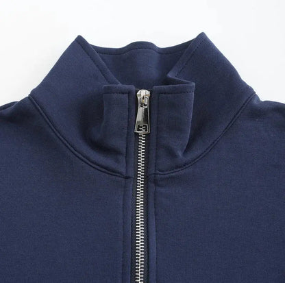 Mäns Zip Up Tröja Med Stilren Design 4