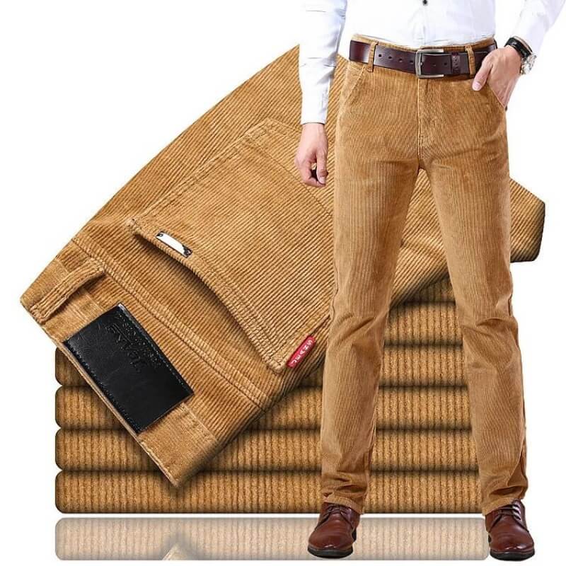 Herrbyxor Corduroy Klassisk Stil 100% Bomull 1