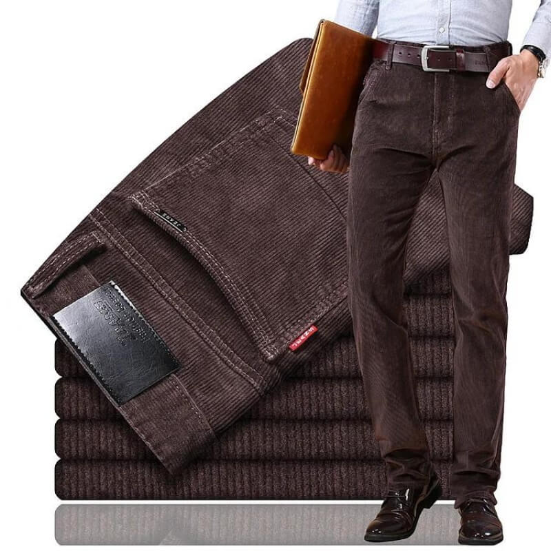 Herrbyxor Corduroy Klassisk Stil 100% Bomull 3